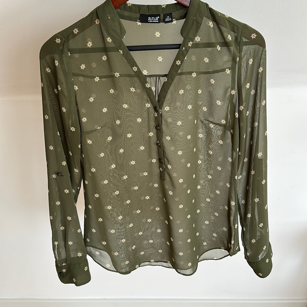 Green blouse